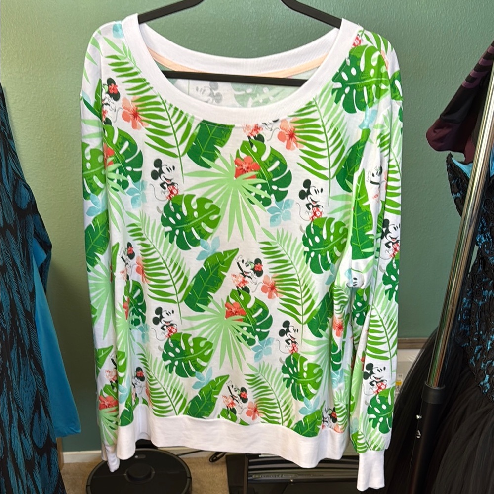 Disney Tropical Print Long Sleeve Women's Top